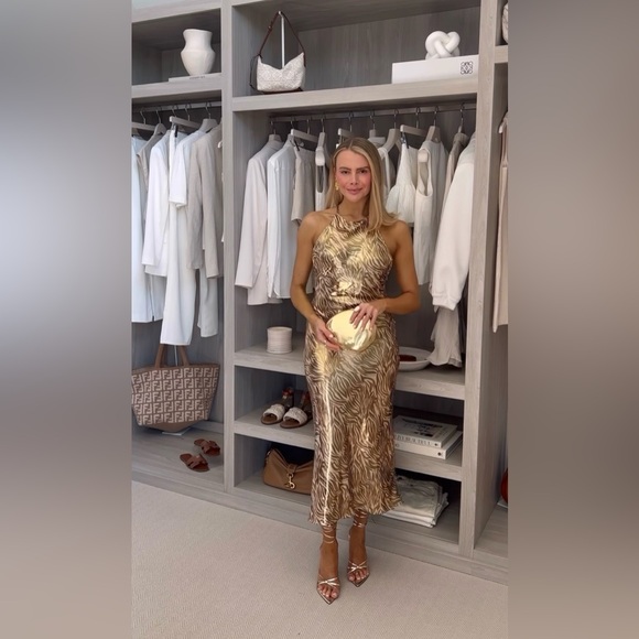 ZARA  FOIL ANIMAL PRINT DRESS - Picture 4 of 13